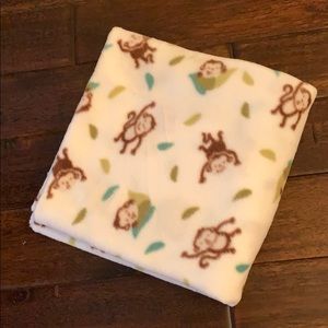 Small Wonders Soft Monkey Baby Blanket
